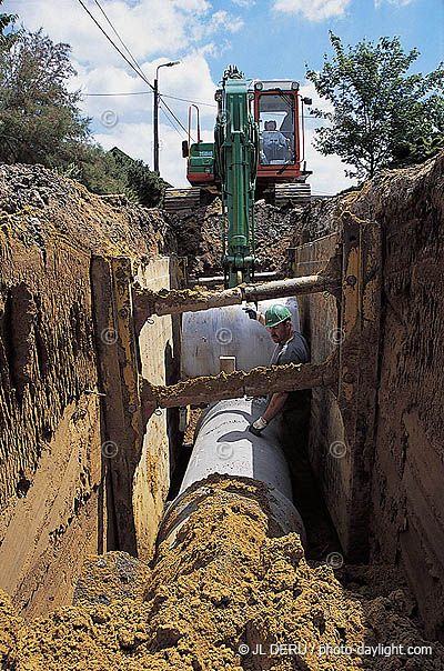 pose de canalisation  Slins 2001